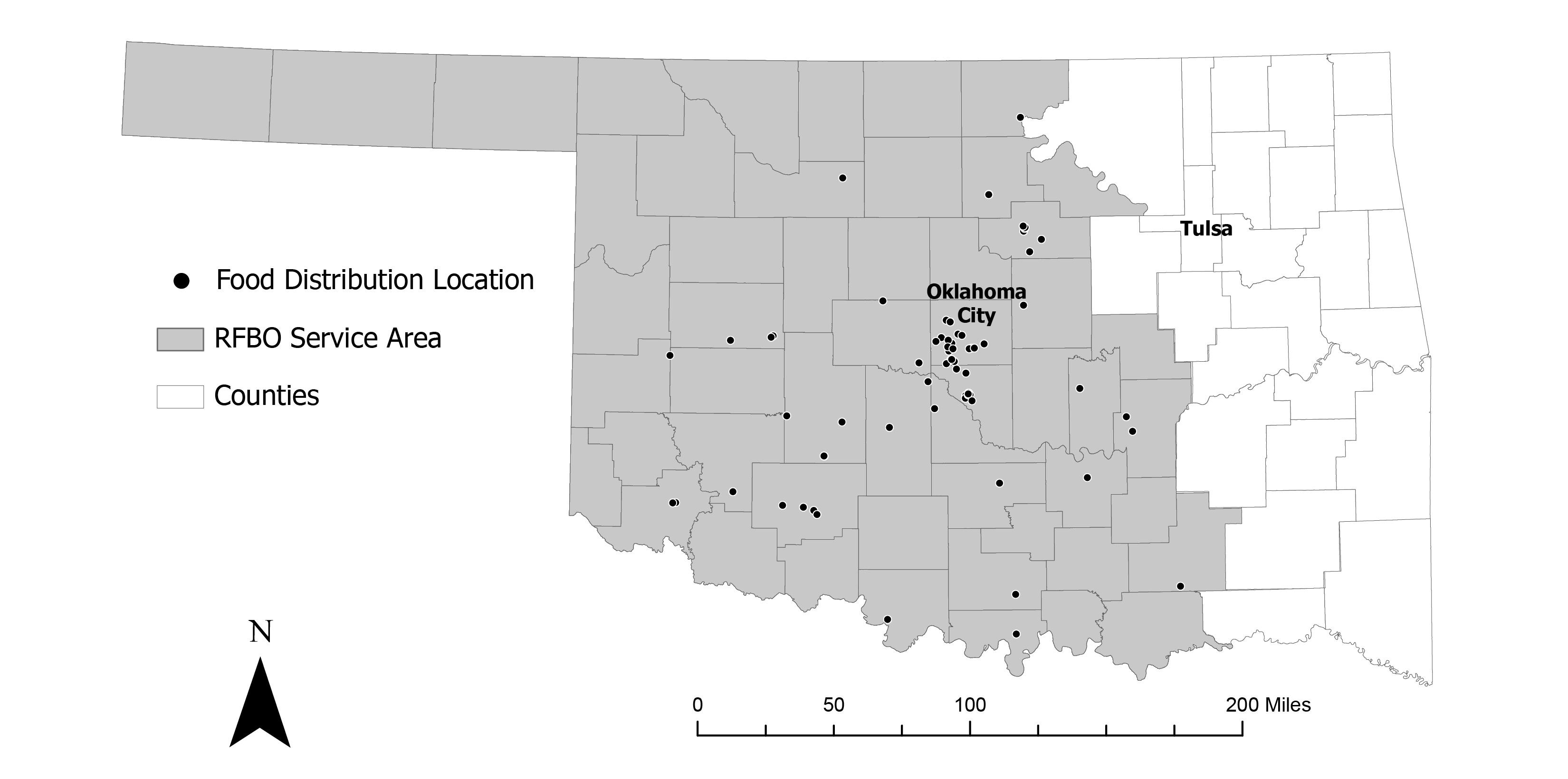 Analysis of Mobility Patterns to Oklahoma Food Banks During the